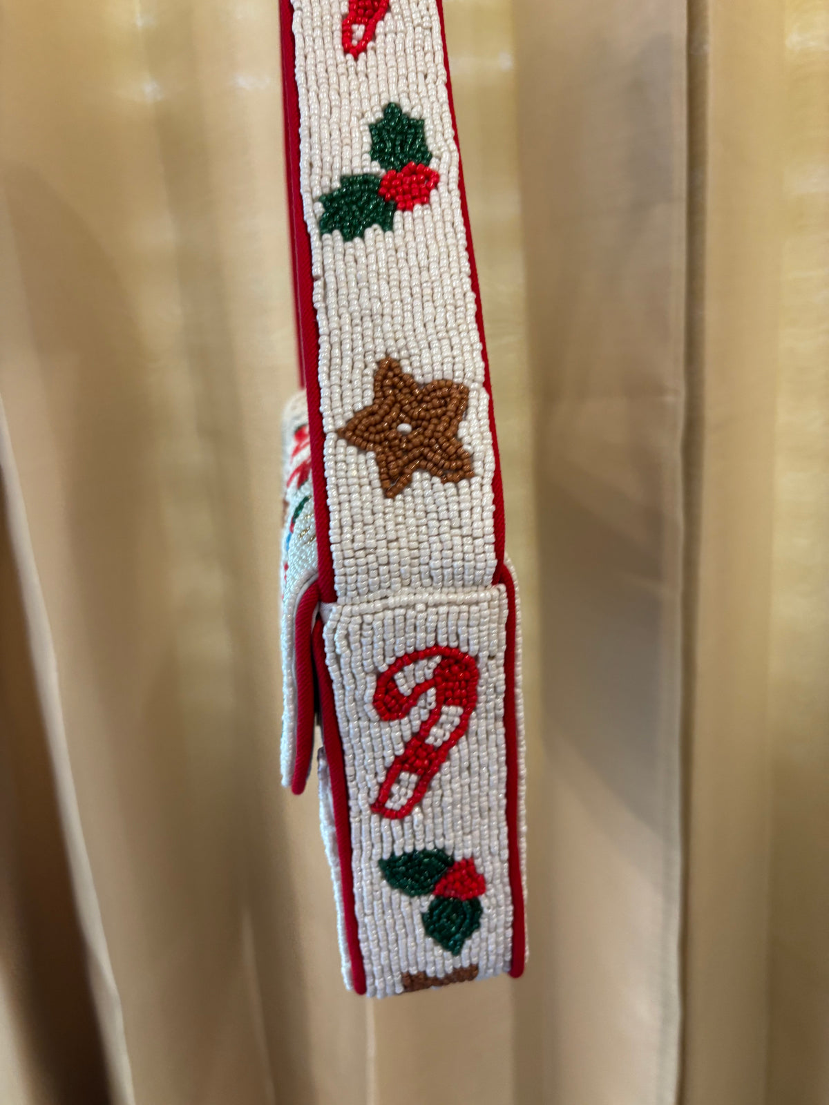 Christmas Beaded Shoulder Bag, Merry Christmas Reindeer Purse, Holiday Beaded Crossbody Bag, Christmas Gift for Her