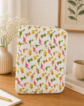 Quilted Dinosaur Print Laptop Sleeve | Bohemian Cotton iPad Bag (15x11 inches)