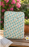 Quilted Block Print Laptop Sleeve | Bohemian Cotton iPad Bag (15x11 inches)