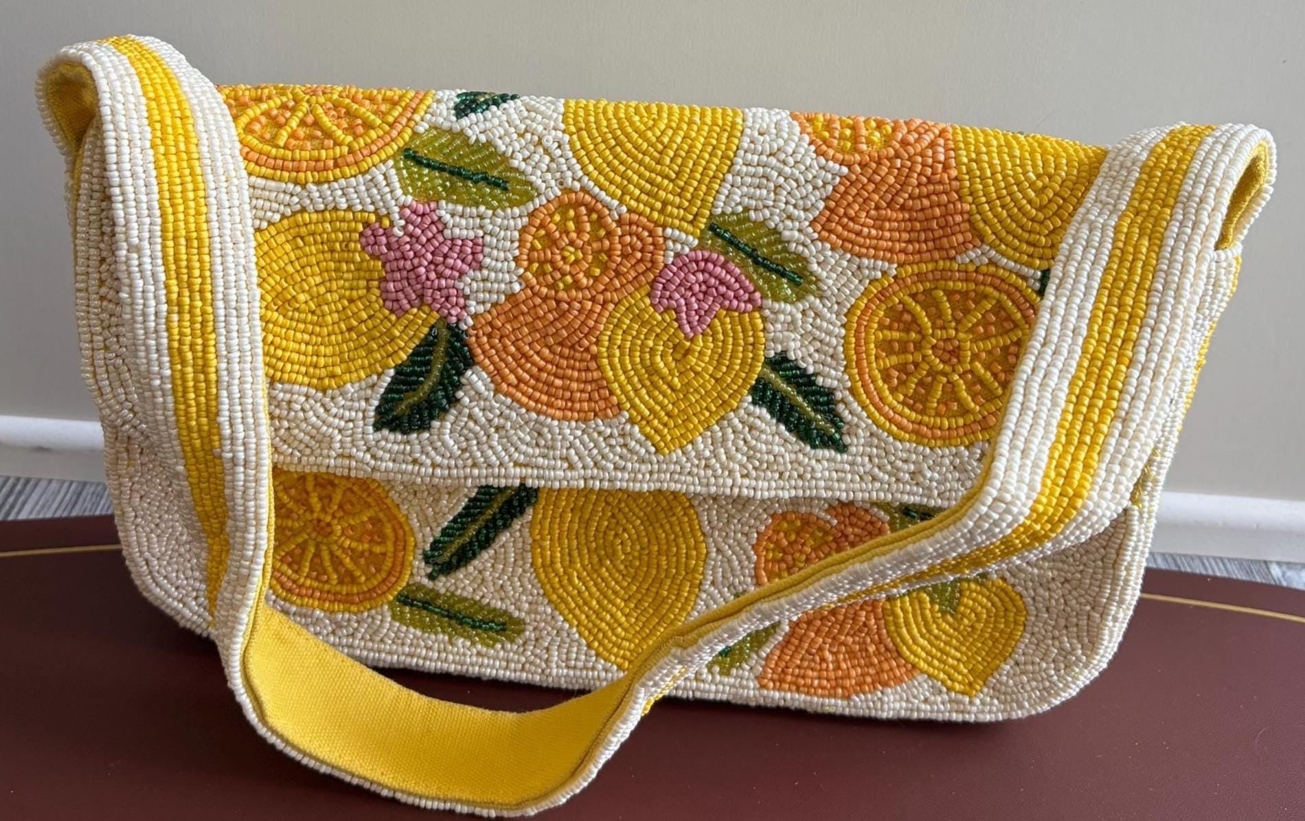 Handmade Beaded Shoulder Bag | Colorful Statement Handbag | Artistic Evening Purse | Unique Gift for Her