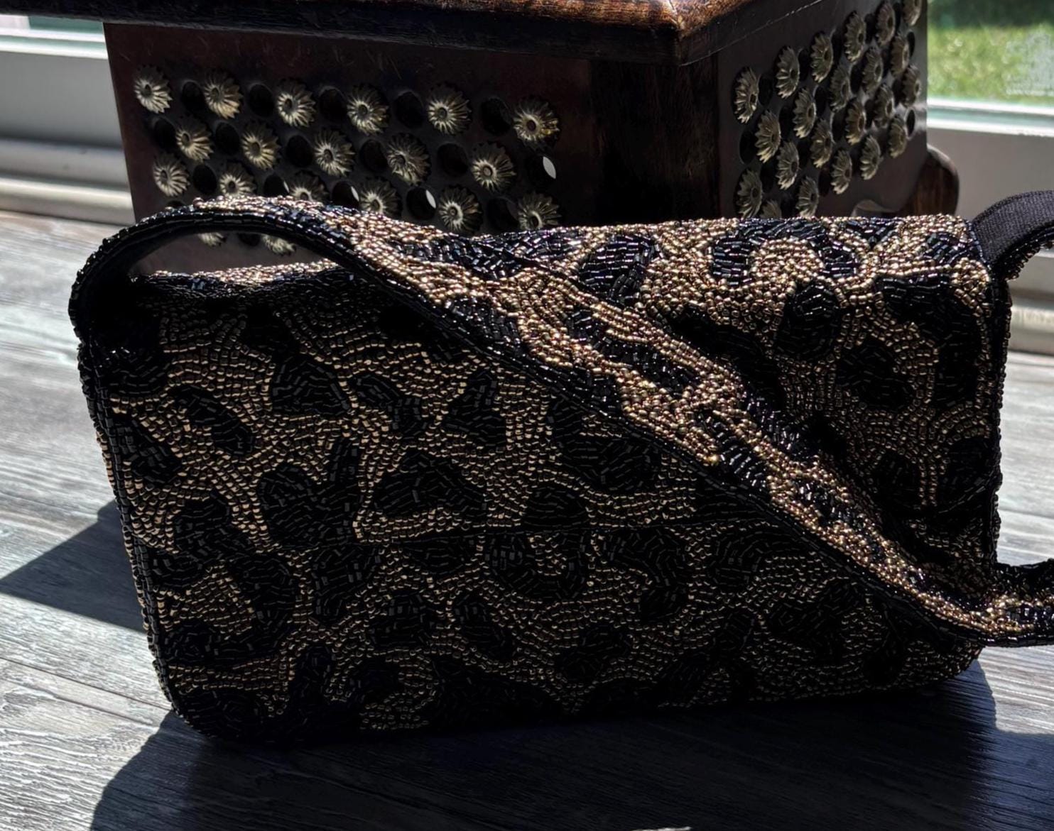 Handmade Beaded Shoulder Bag | Statement Handbag | Artistic Evening Purse | Unique Gift for Her