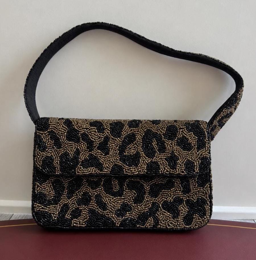 Handmade Beaded Shoulder Bag | Statement Handbag | Artistic Evening Purse | Unique Gift for Her