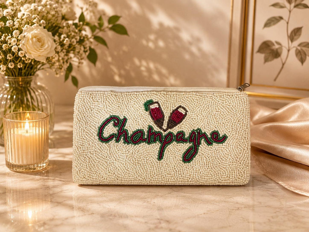 Handmade Beaded Coin Purse | Seed Bead Pouches | zipper clutch | Coin Purse | Summer Wristlet