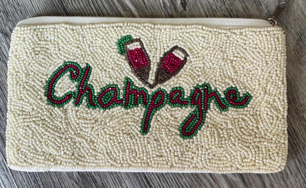 Handmade Beaded Coin Purse | Seed Bead Pouches | zipper clutch | Coin Purse | Summer Wristlet