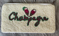 Hand-Beaded Champagne Pouch | Whimsical Sequin Clutch, Summer Wristlet