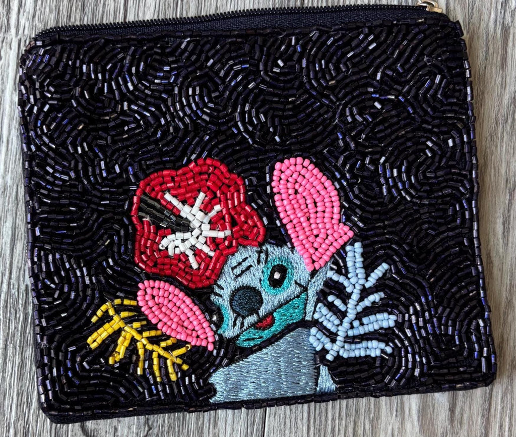 Handmade Beaded Coin Purse | Seed Bead Pouches | zipper clutch | Coin Purse | Summer Wristlet