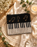 Hand-Beaded Crown Coin Purse | Bead Pouch, Zipper Clutch, Summer Wristlet