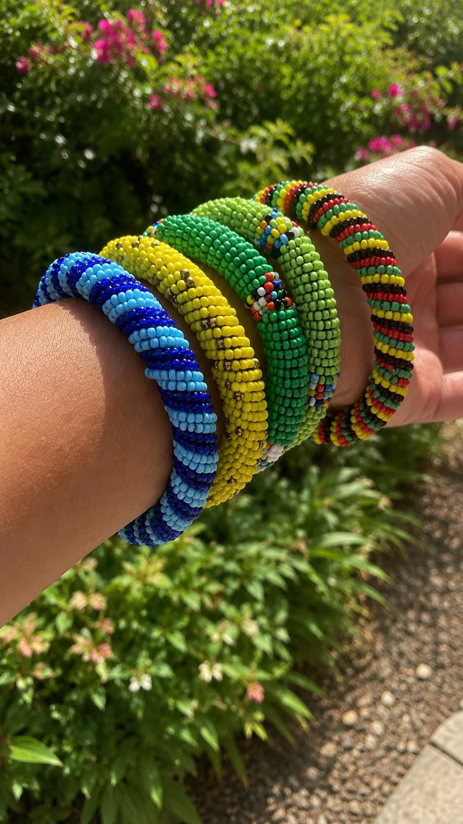 Handmade Maasai Beaded Bangles