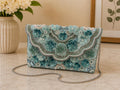 Beaded Sequin Sling Bag | Handmade Beaded Evening Clutch | Detachable Chain Purse | Wedding & Bridesmaid Gift
