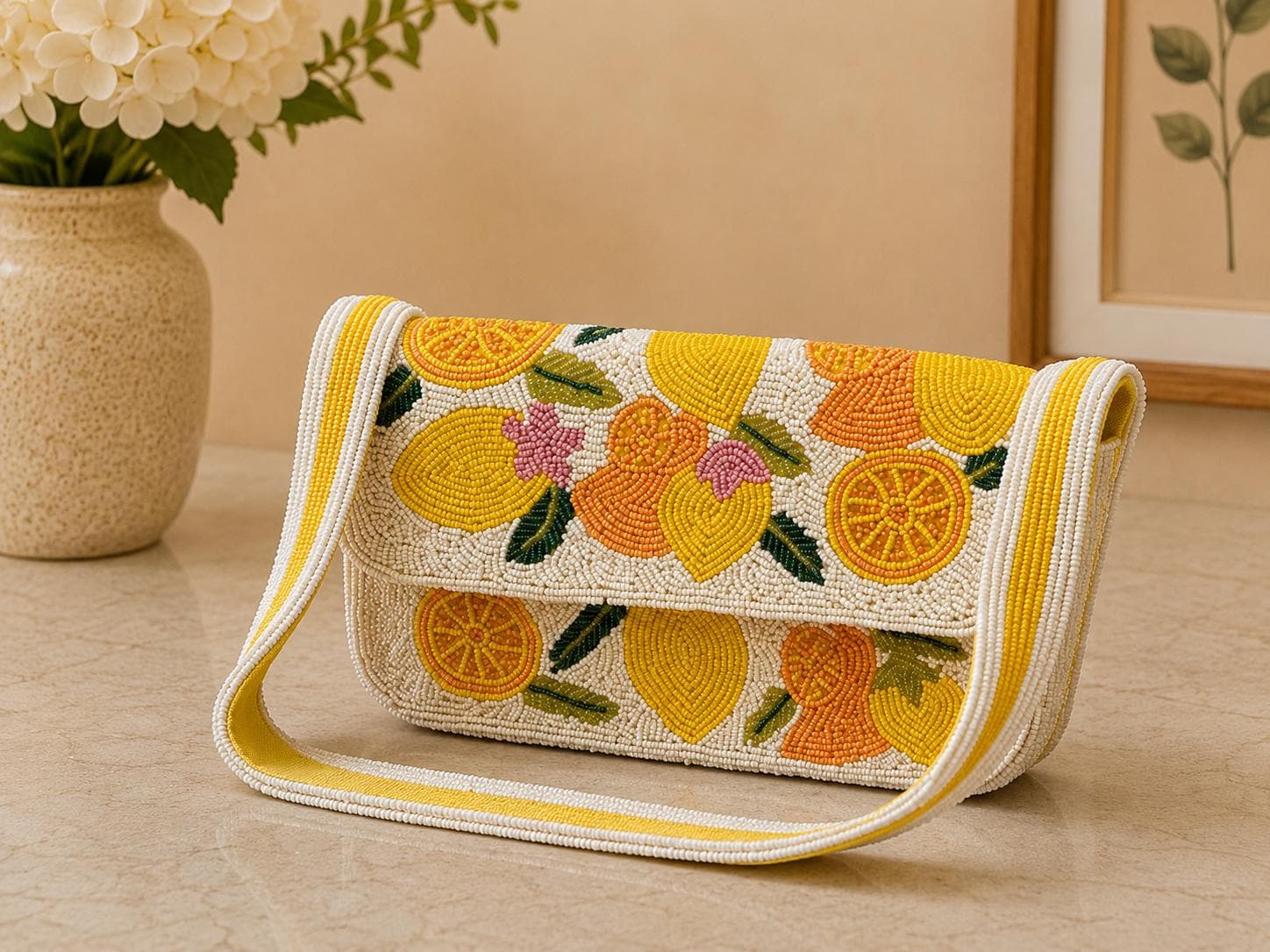 Handmade Beaded Shoulder Bag | Colorful Statement Handbag | Artistic Evening Purse | Unique Gift for Her