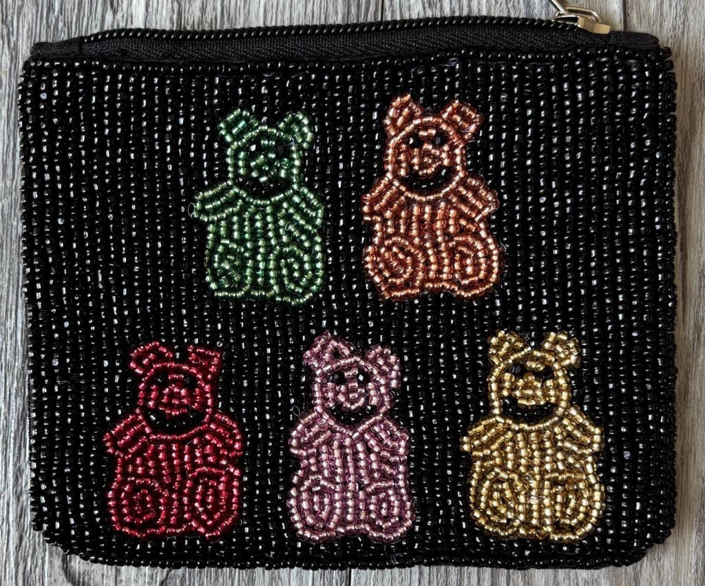 Handmade Beaded Coin Pouch | Zipper Pouch, Summer Wristlet | Gifts for her
