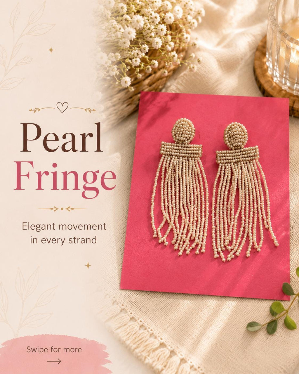 Handmade Beaded Statement Earrings| Cactus Charm