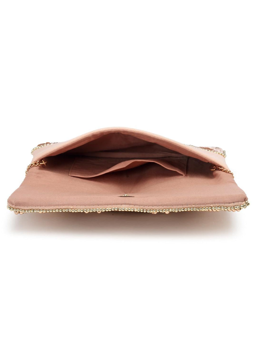 Rose Gold Beaded Clutch | Sequin Evening Bag, Art Deco Geometric Purse
