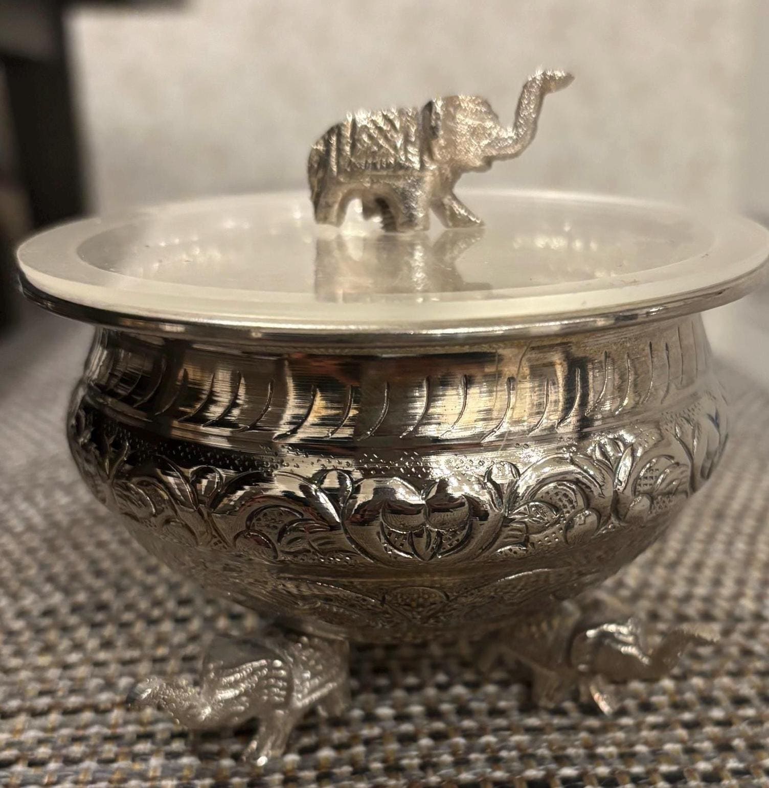 Vintage German Silver Bowl | Handcrafted Decorative Accent | Traditional Decor