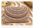 Champagne Gold Crystal Clutch | Rhinestone Embellished Evening Bag | Bridal Purse