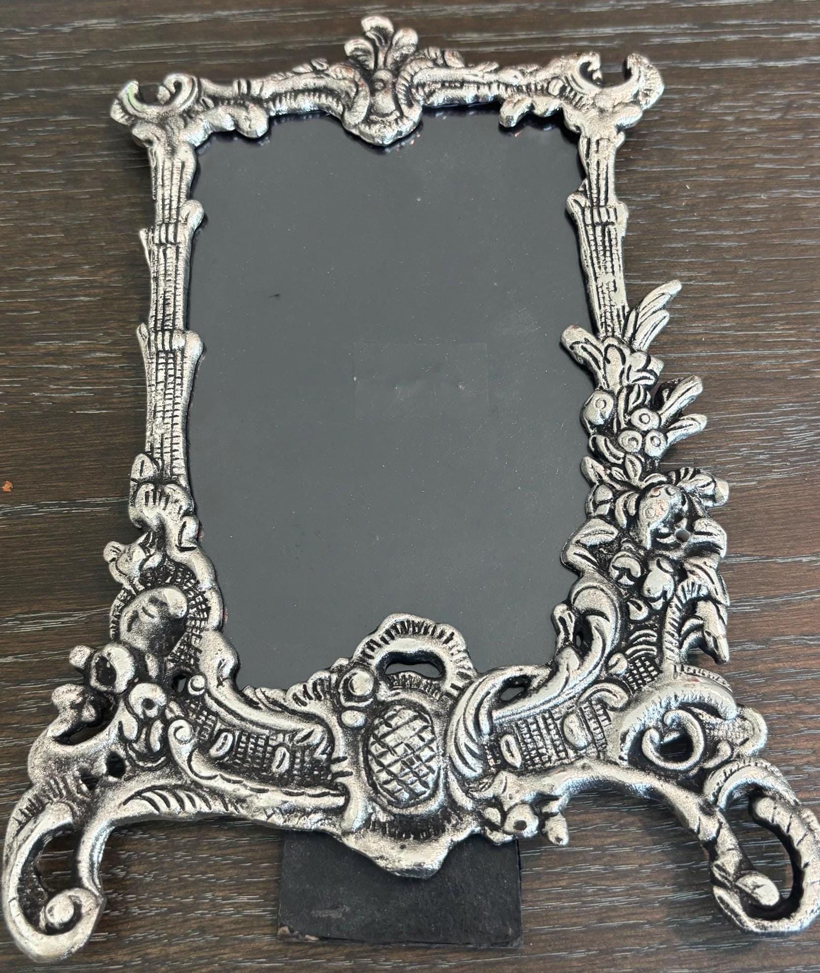 Antique Silver Ornate Baroque Photo Frame | Victorian Tabletop Decor