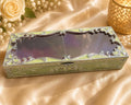 German Silver Peacock Box: Velvet Lined Jewelry Organizer, Decorative Storage