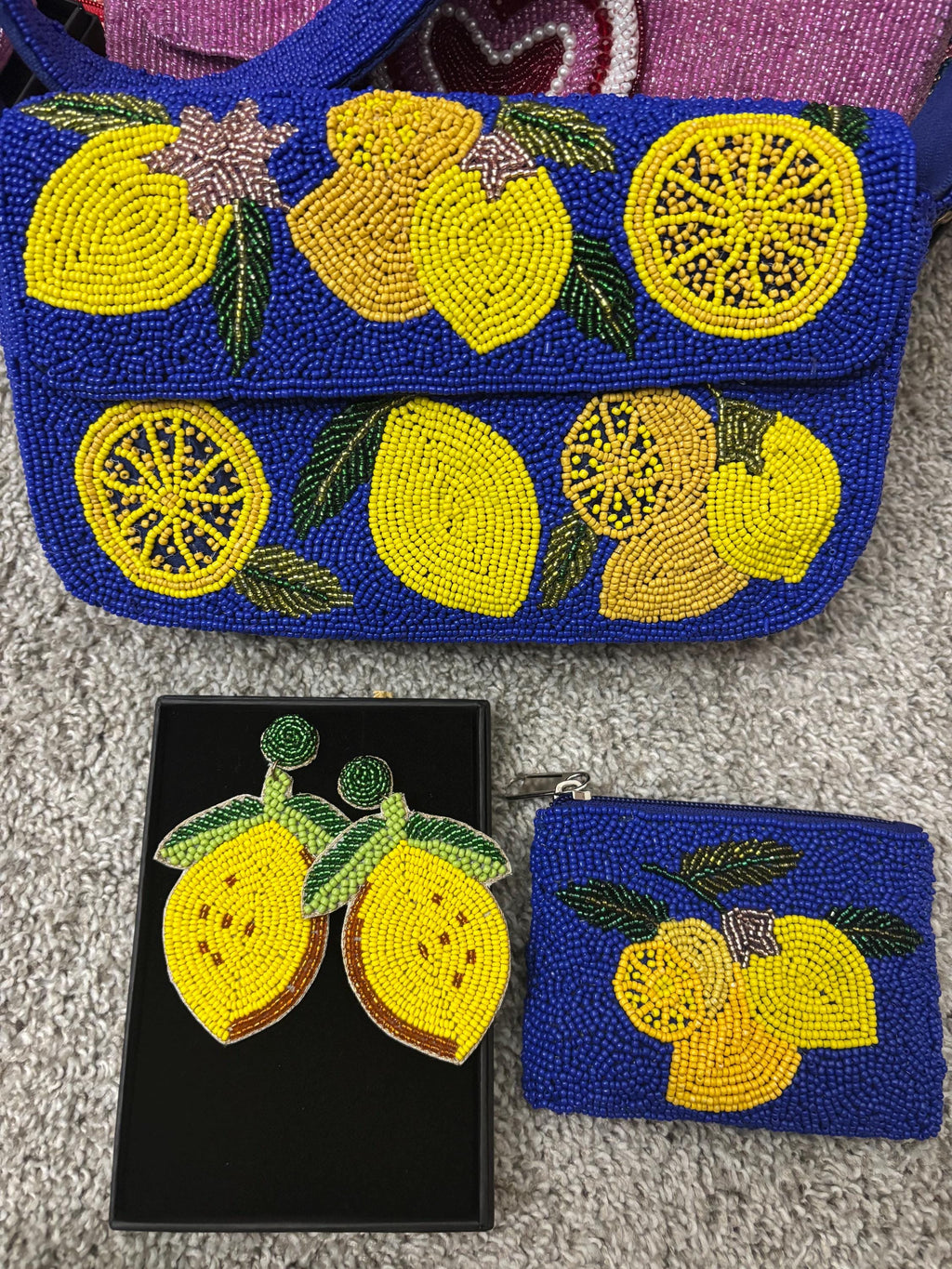 Beaded Bag Combo Set | Coin purse |Evening Purse| Beaded Earings