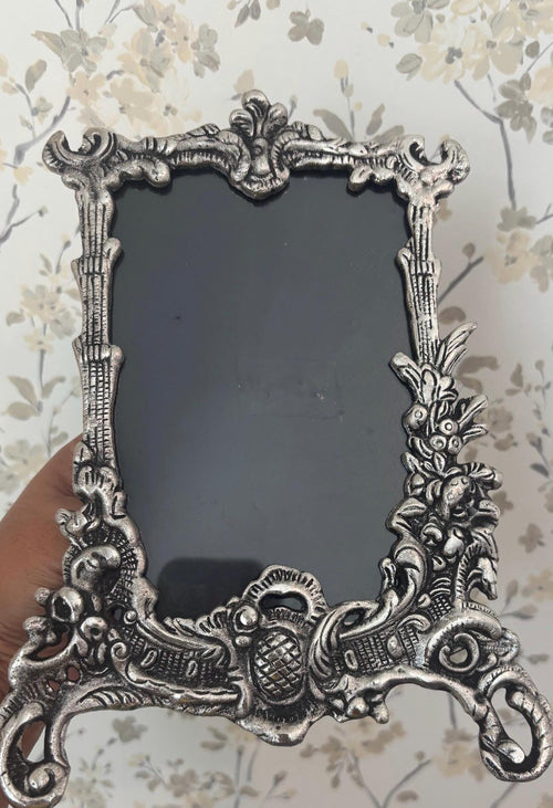 Antique Silver Ornate Baroque Photo Frame | Victorian Tabletop Decor