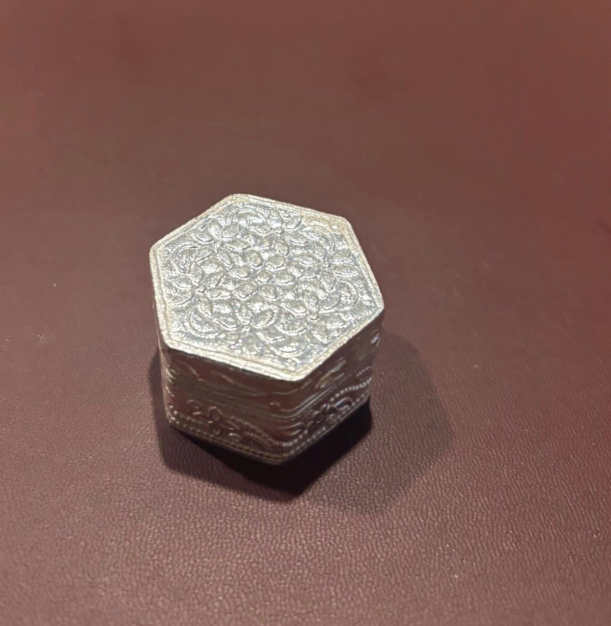 Handmade Meenakari German Silver Box | Decorative Jewelry, Kumkum, Trinket Storage