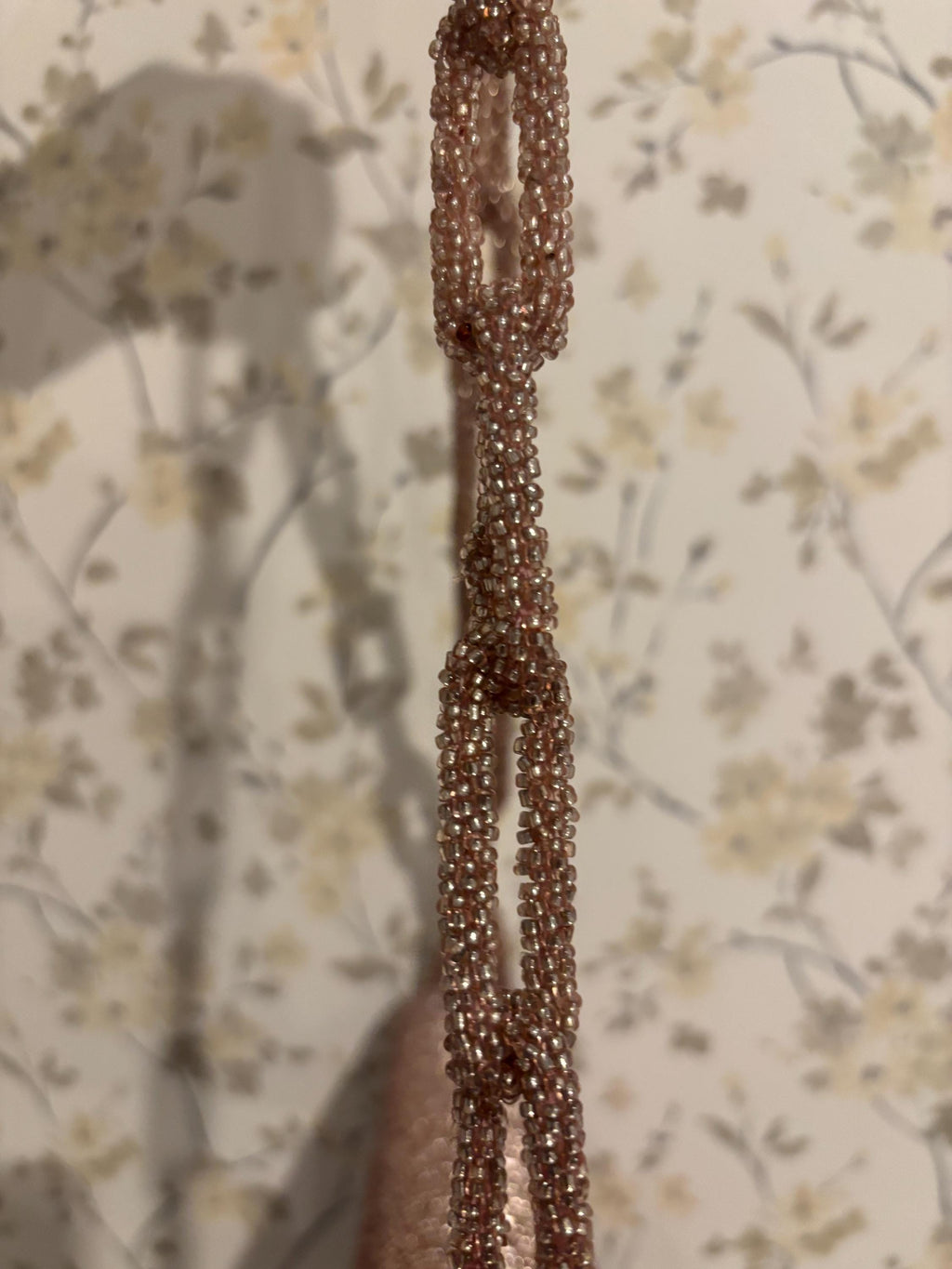 Rose Gold Beaded Evening Bag | Handmade Shoulder Purse | Sparkly Cocktail Handbag | Bridal Party Clutch | Wedding & Formal Occasion Bag