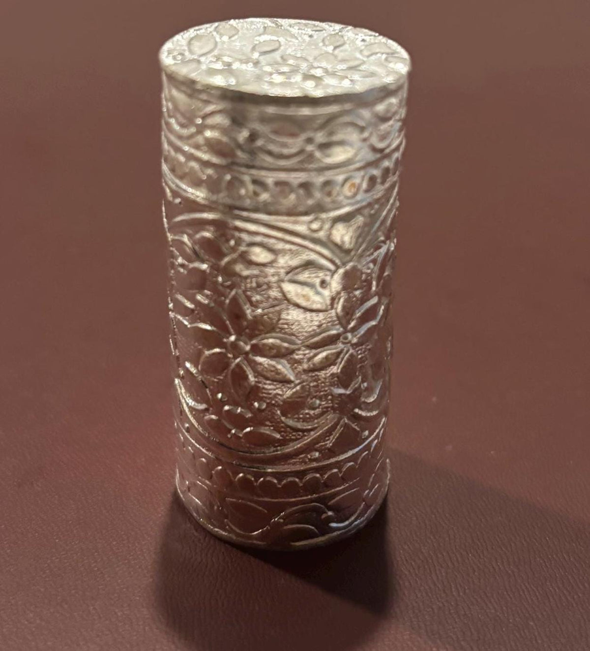 Handmade Meenakari German Silver Box | Decorative Jewelry, Kumkum, Trinket Storage
